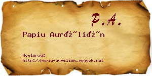 Papiu Aurélián névjegykártya